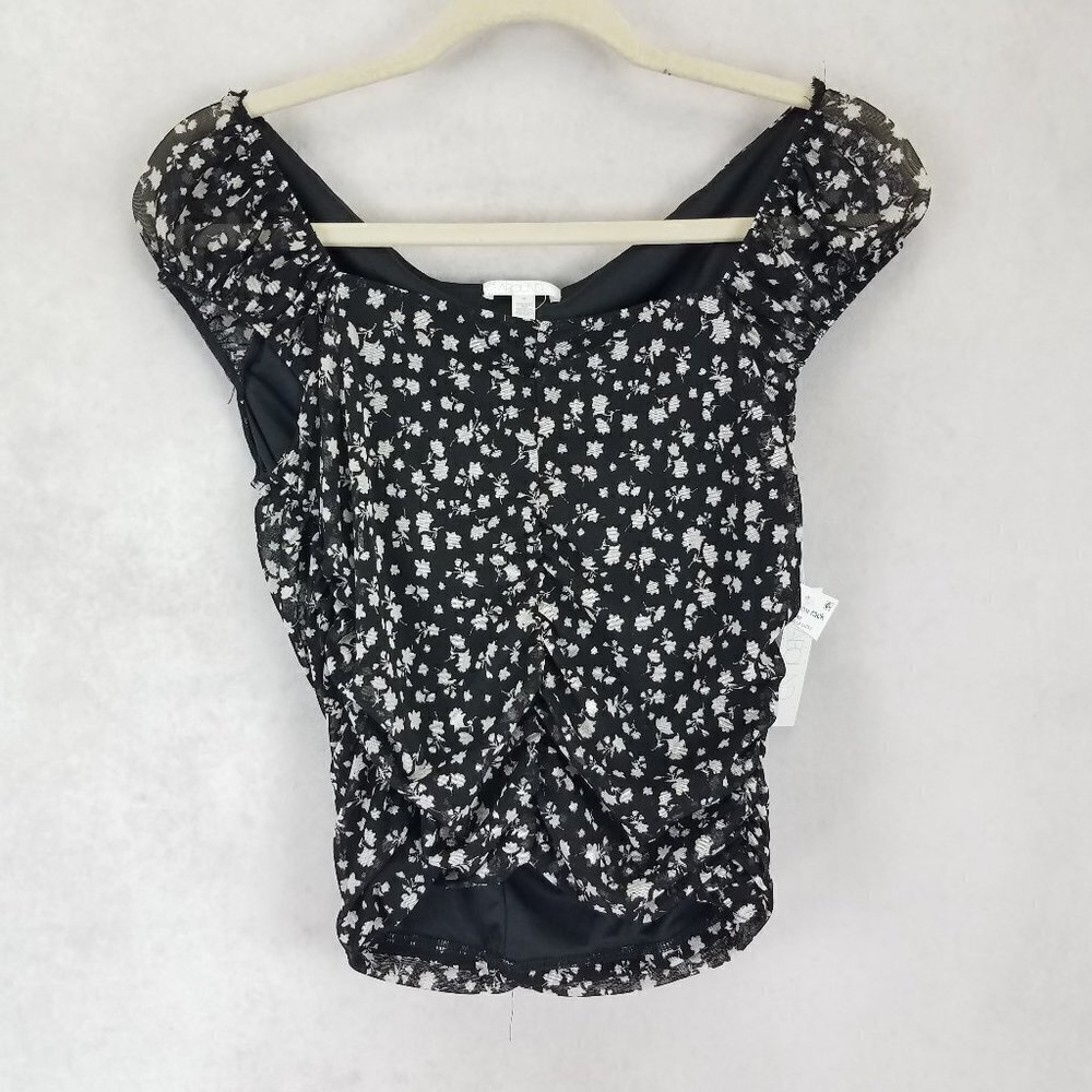 Abound Nordstrom Size XL Sleeveless Floral Crop Top NEW